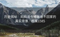 历史揭秘:妈妈说今晚爸爸不回家的真实背景 · 档案1585