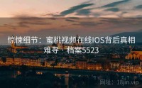 惊悚细节：蜜桃视频在线IOS背后真相难寻 · 档案5523