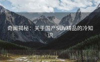 奇闻揭秘：关于国产SUV精品的冷知识
