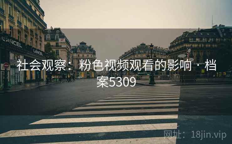 社会观察：粉色视频观看的影响 · 档案5309