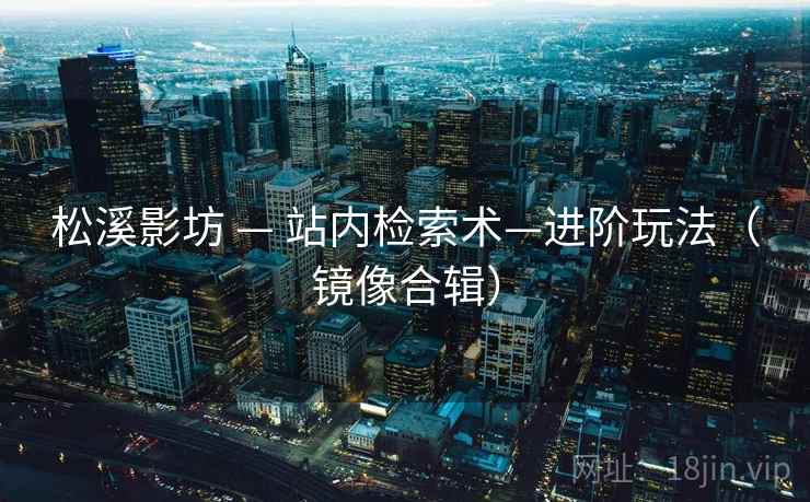 松溪影坊 — 站内检索术—进阶玩法(镜像合辑) 松溪影坊 — 站内检索术—进阶玩法(镜像合辑)